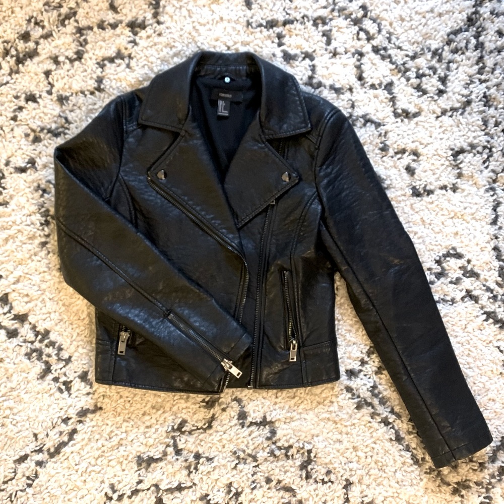 Forever 21 Faux Pebbled Leather Jacket